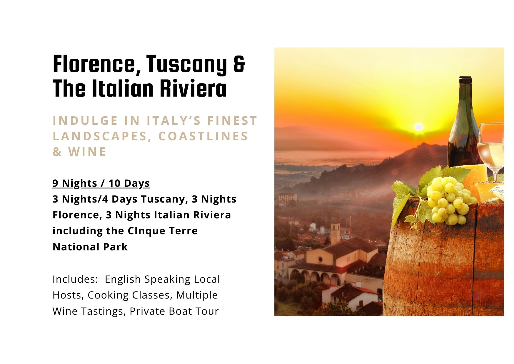 Florence Tuscany and The Italian Riviera